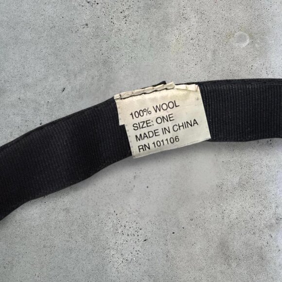 Vintage wool hat with animal print trim - Picture 4 of 5